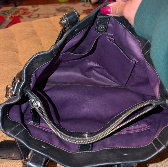 Coach Black Leather Bag - Picture 5 of 8